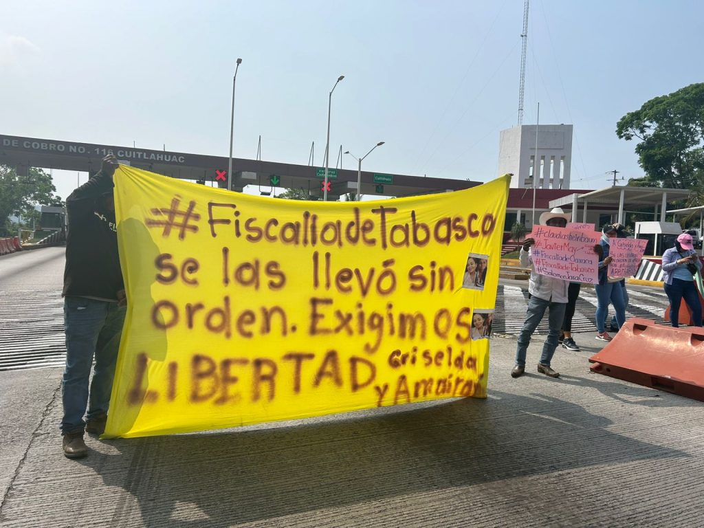 Foto: Cortesía Exigen liberar a dos mujeres de Oaxaca detenidas sin pruebas en Tabasco