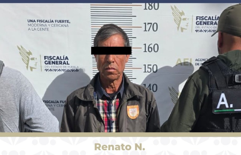 Foto: Cortesía Detenido Renato N. por despojo agravado y daños en obra hidráulica en Xoxtla