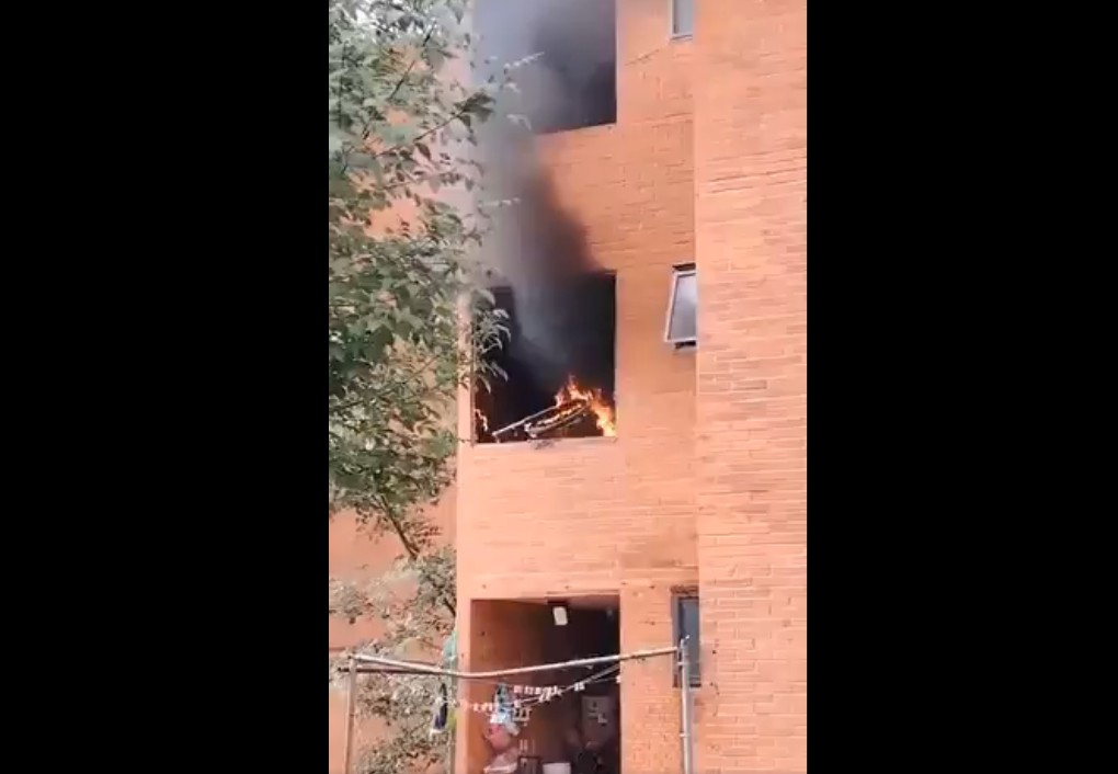 Foto: Cortesía Incendio en fraccionamiento IVI Santa Lucía 5 por caída de tanque de gas