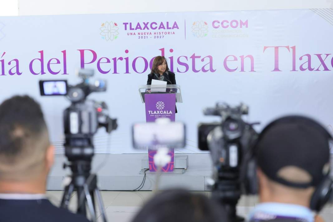 Lorena Cuéllar destaca a la prensa como pilar clave en la democracia de Tlaxcala