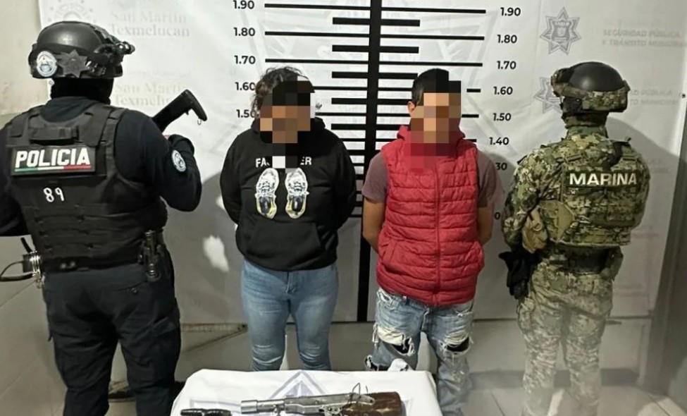 Foto: Cortesía Asalto desata persecución y detención en San Martín Texmelucan