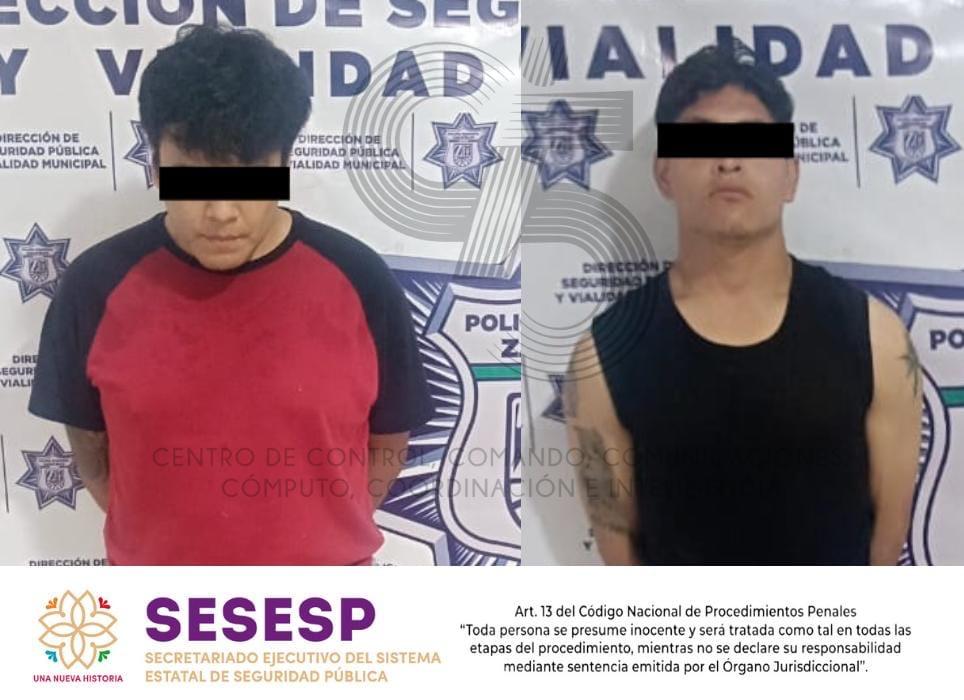 Tlaxcala frustra robo de camioneta y detiene a dos hombres con tecnología