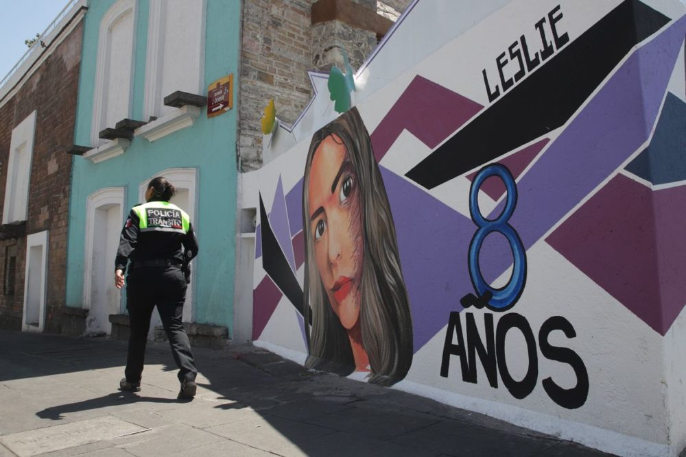 Foto: Cortesía Eliminan mural contra la violencia ácida en Puebla; prometen nueva intervención artística