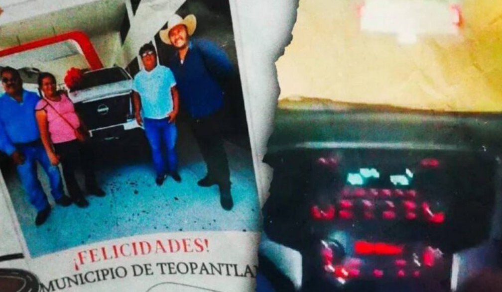 Foto: Cortesía Captan a policías de Teopantlán manejando patrulla nueva en estado de ebriedad