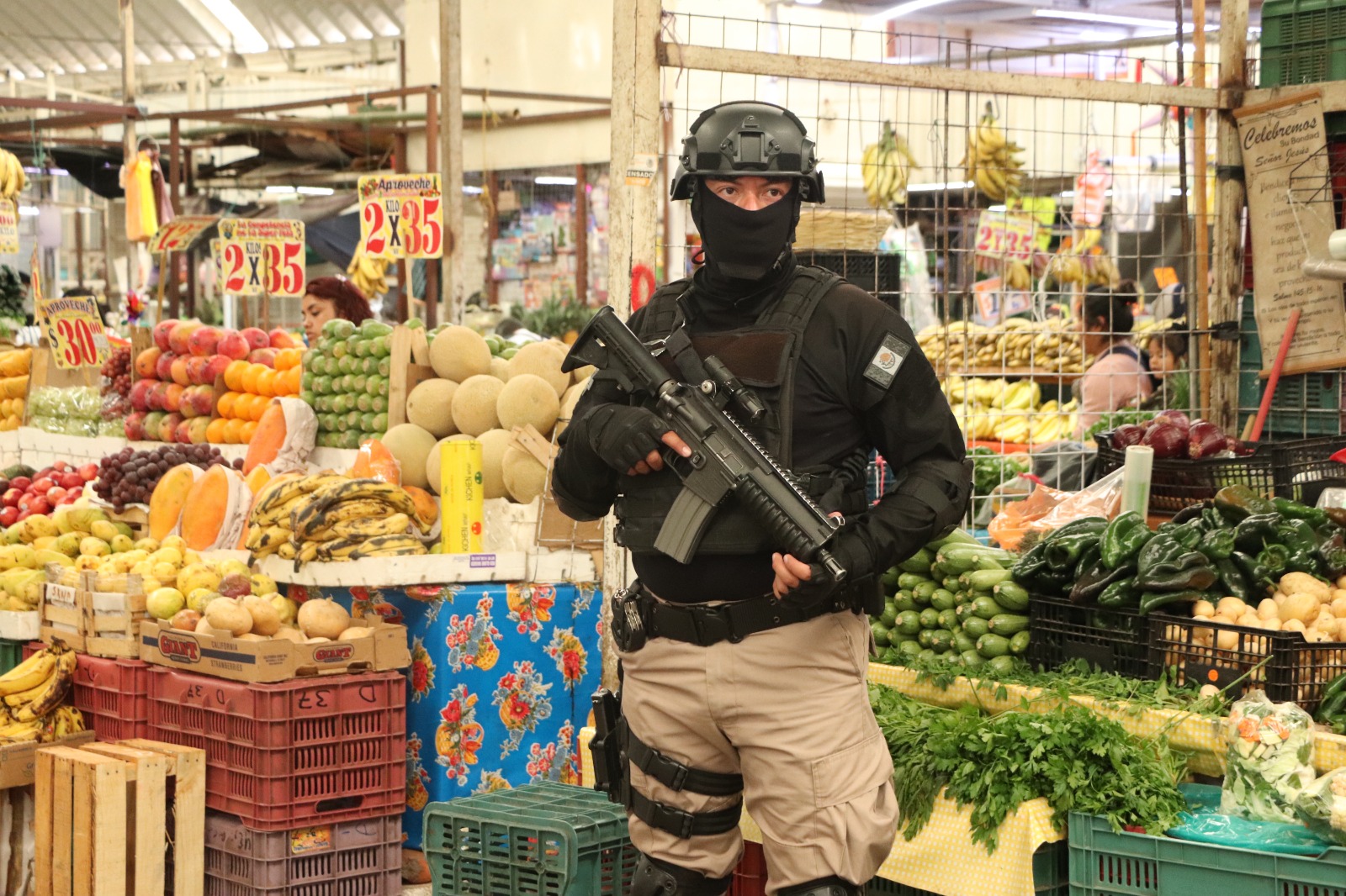 Comunicado oficial Operativos permanentes en mercados de San Pedro Cholula para salvaguardar el orden y la seguridad