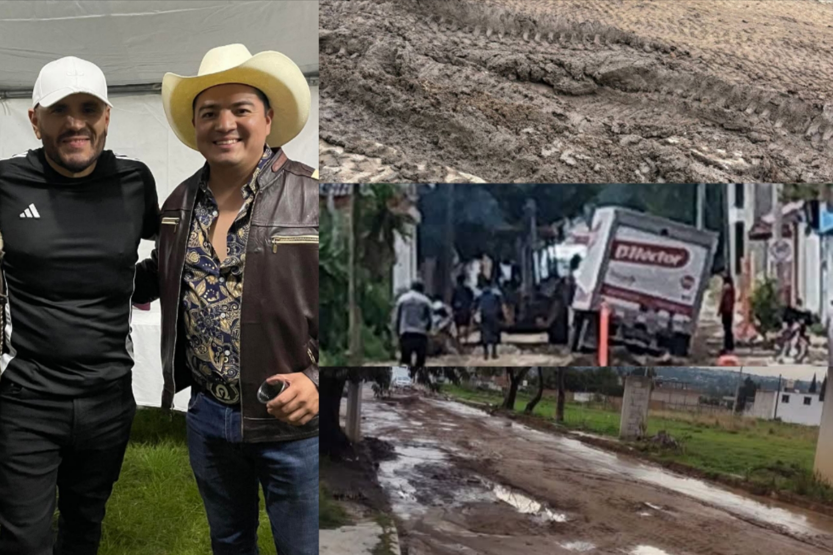 Mientras falta obra en Santa Cruz Tlaxcala, alcalde posa con El Kommander