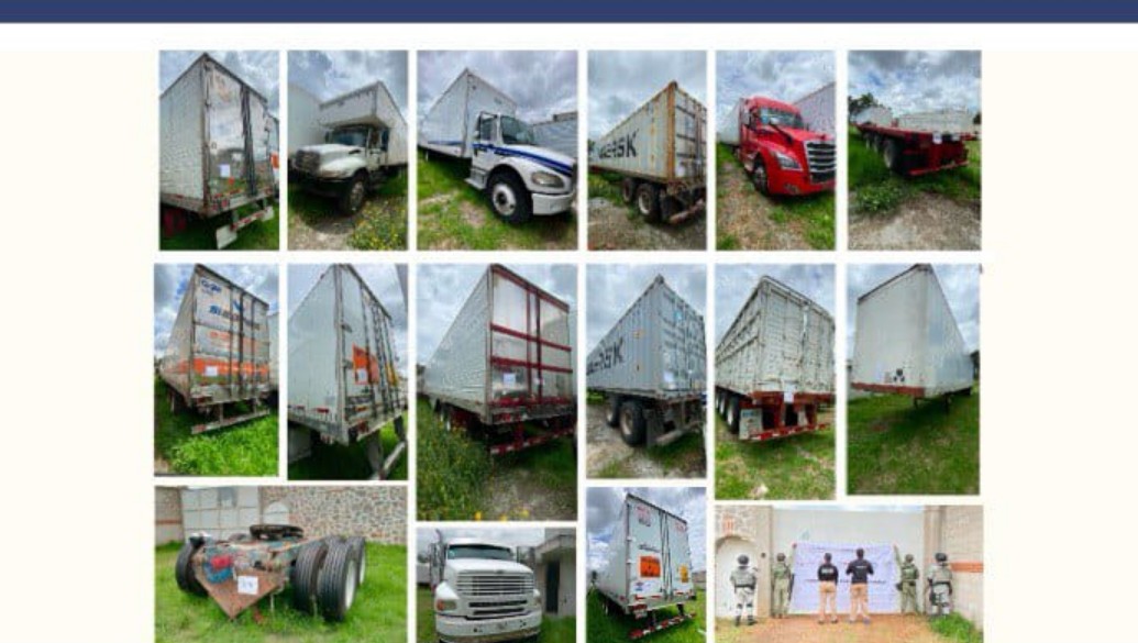 Foto: Cortesía Golpe al robo de vehículos de carga en Puebla