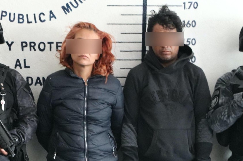 Pareja detenida con droga y armas en San Pedro Cholula