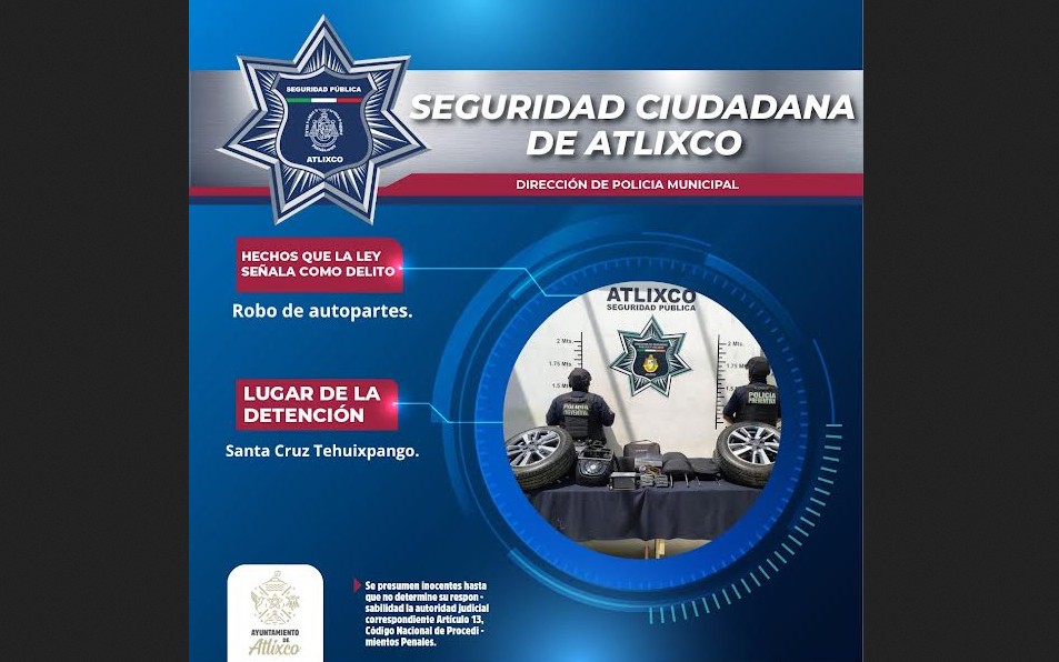 Denuncia ciudadana activa operativo en Atlixco