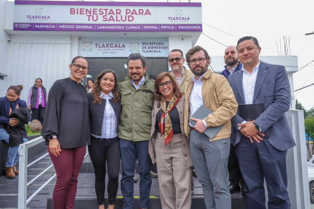 Gobernadora Cuéllar y el IMSS supervisan unidad de salud en Tlaxcala
