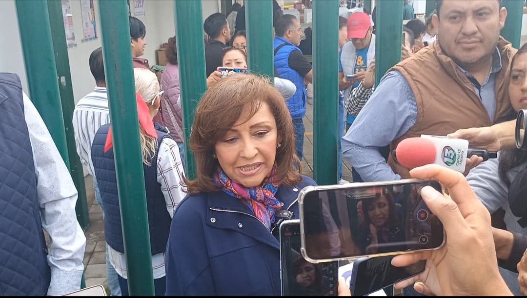 Foto: Cortesía Lorena Cuéllar supervisa elecciones y llama a votar en Tlaxcala