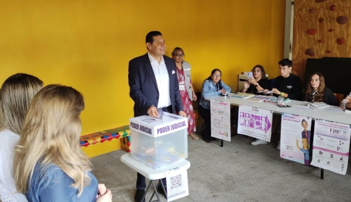 Foto: Cortesía Seguridad en Puebla evita que elección judicial se manche: Alejandro Armenta