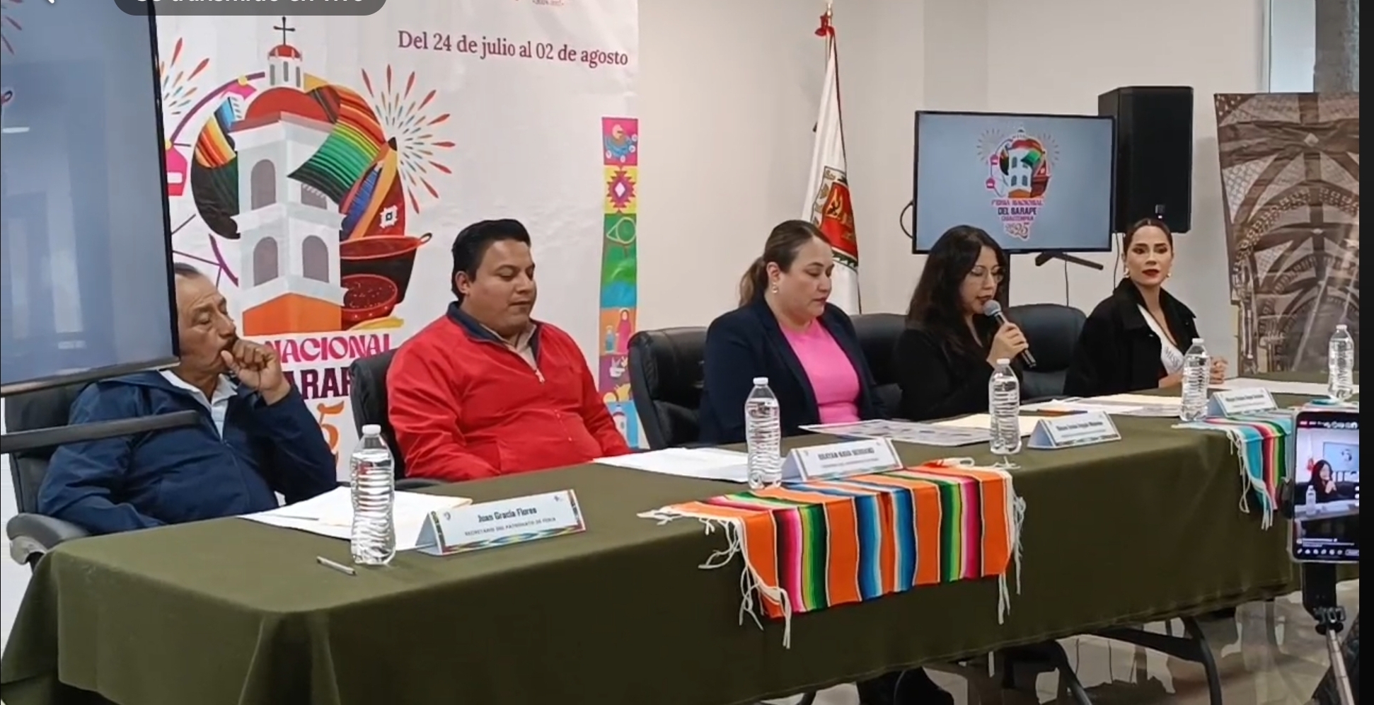 Yahir y María León en la inauguración de la Feria Chiautempan 2025