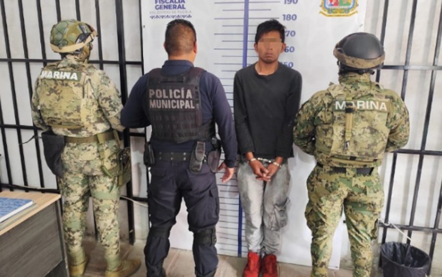 Foto: Cortesía Robo frustrado en Villas de Amozoc termina con dos detenidos