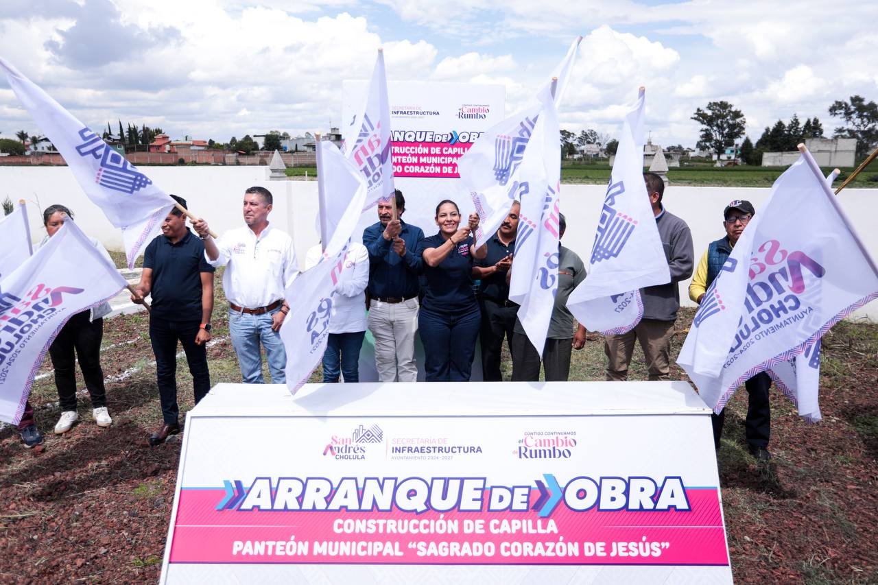 Comunicado oficial Inicia Lupita Cuautle obra en el panteón municipal de Santa María Tonantzintla
