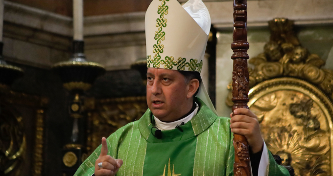 Foto: Cortesía Obispo de Puebla ora por víctimas de la violencia en México y el mundo