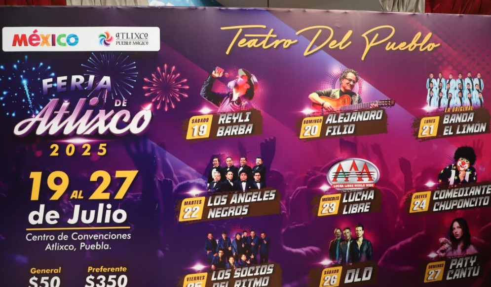 Foto: Cortesía Atlixco anuncia su feria 2025 con una cartelera vibrante y familiar