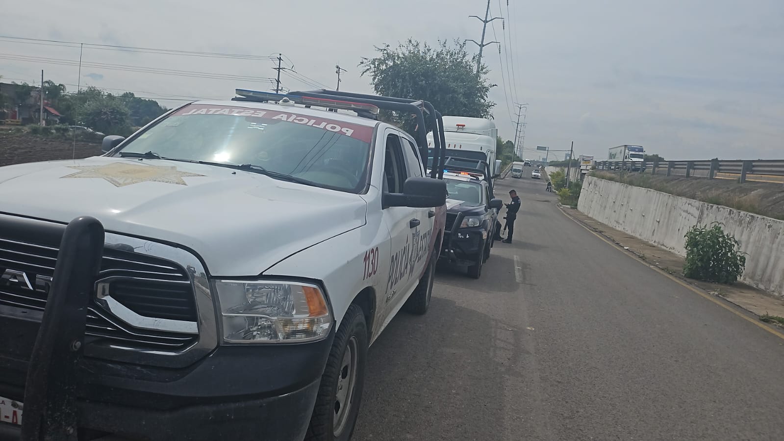 Recuperan tractocamión robado tras persecución entre Tlaxcala y Puebla