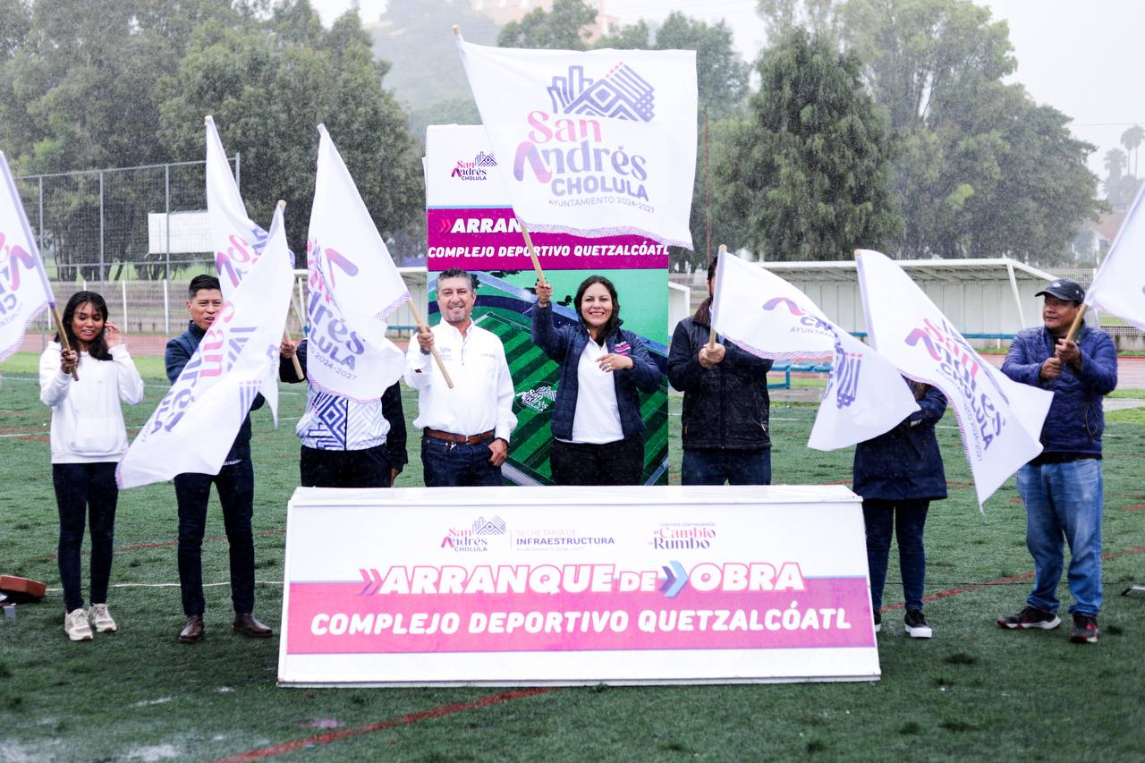 Inicia rehabilitación de complejo deportivo Quetzalcóatl en San Andrés Cholula con inversión histórica