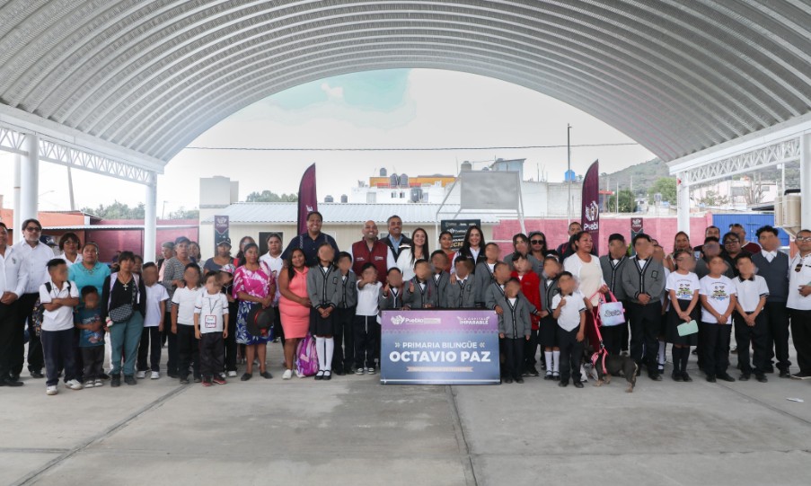 Foto: Cortesía Nuevo techado escolar con captación pluvial en Puebla