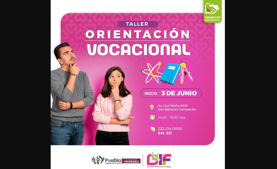 Foto: Cortesía DIF Puebla impulsa decisiones universitarias con taller vocacional gratuito