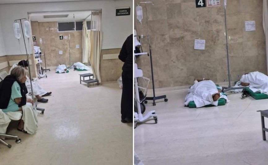 Foto: Cortesía Denuncian atención médica en el piso en IMSS Tehuacán