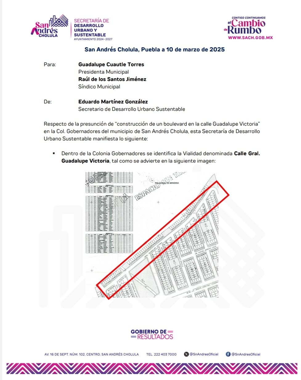 comunicado sach ampliación camino sta clara ocoyuca 2