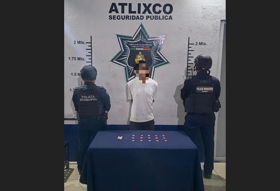 Foto: Cortesía Detienen en Atlixco a joven por presuntos delitos contra la salud