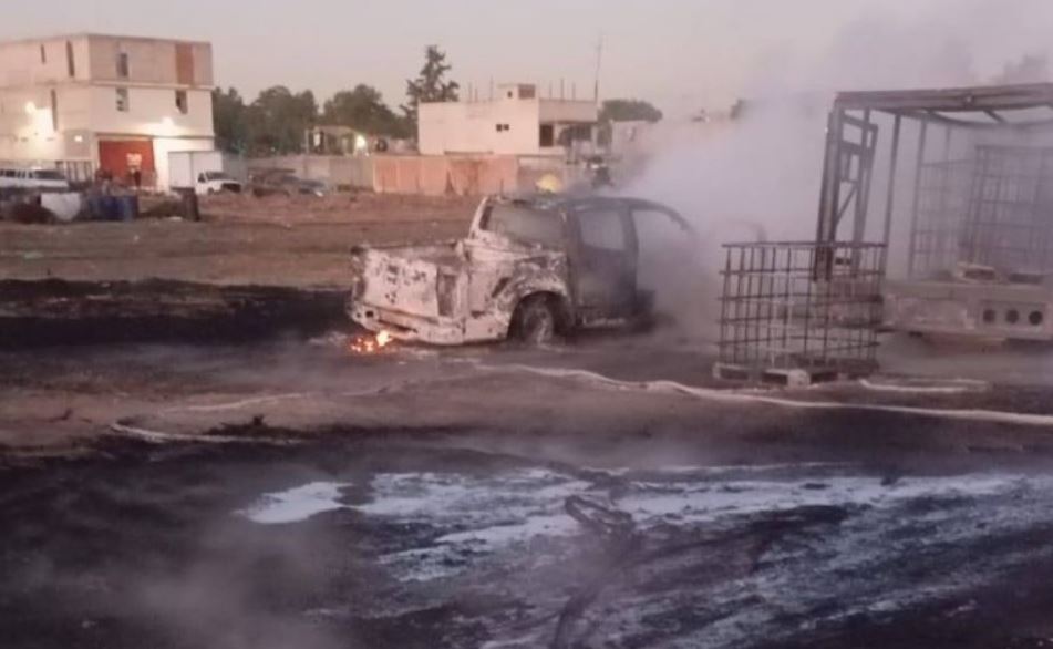 Foto: Cortesía Explosión en toma clandestina de Pemex en Teoloyucan provoca incendio