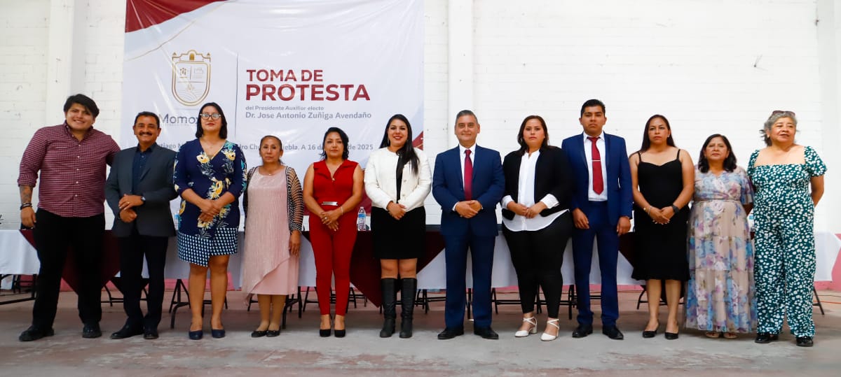 Comunicado oficial Rinde protesta nueva presidencia auxiliar de Santiago Momoxpan