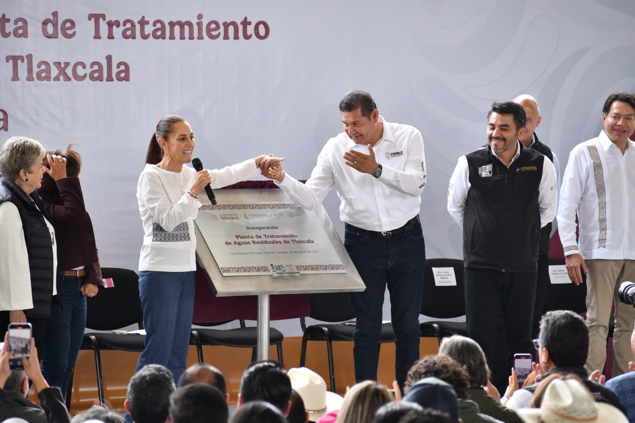 Sheinbaum impulsa en Tlaxcala saneamiento de ríos y ordena concesiones de agua