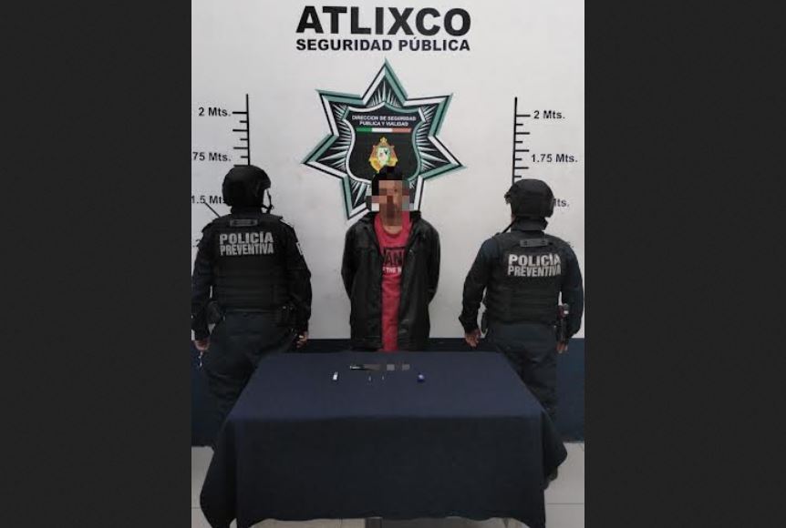 Foto: Cortesía Policía de Atlixco detiene a joven con arma hechiza en Altavista