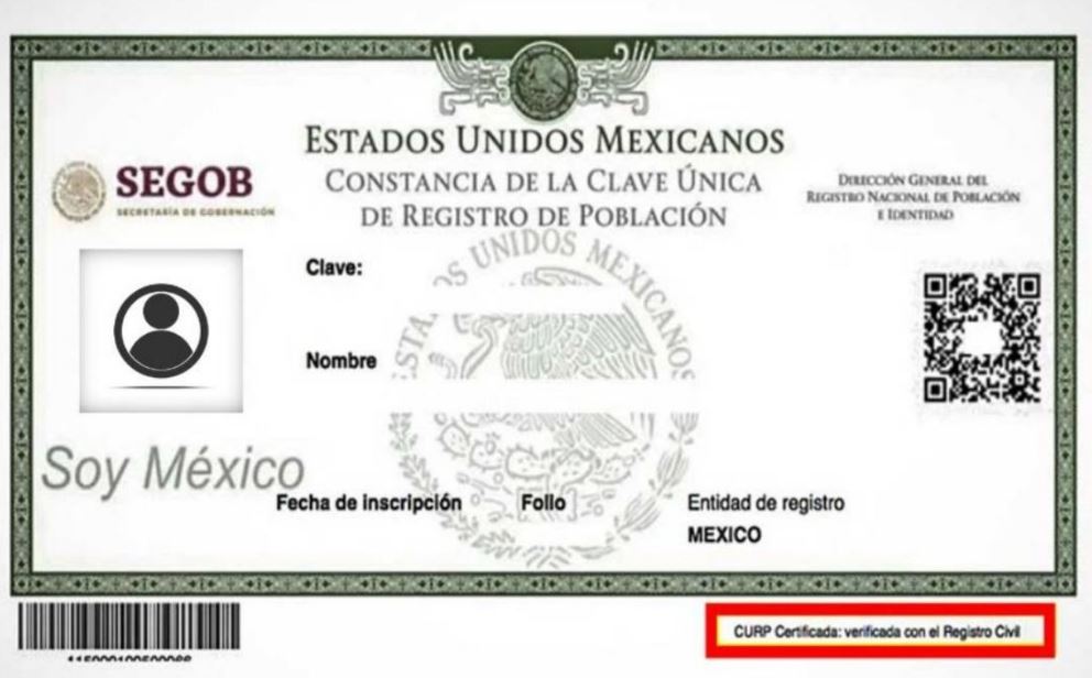 Foto: Cortesía CURP con foto y huella: una medida de seguridad