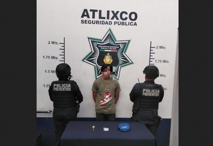 Foto: Cortesía Detienen a joven en Atlixco con presunto cristal en su posesión