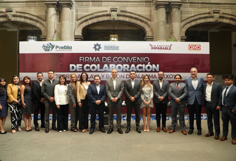 Foto: Cortesía Puebla refuerza la seguridad con 33 torres de videovigilancia en OXXO