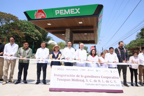 Foto: Cortesía Gobierno de Puebla inaugura gasolinera del Bienestar en Cuetzalan