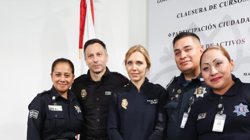 Expertos españoles destacan capacitación policial en Tlaxcala