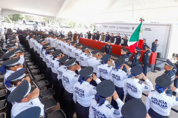 Foto: Cortesía Policía Auxiliar de Puebla tendrá aumento salarial este año
