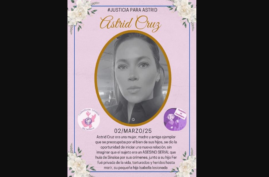 Foto: Cortesía Feminicidio de Astrid y homicidio de su hijo Ángel Fernando