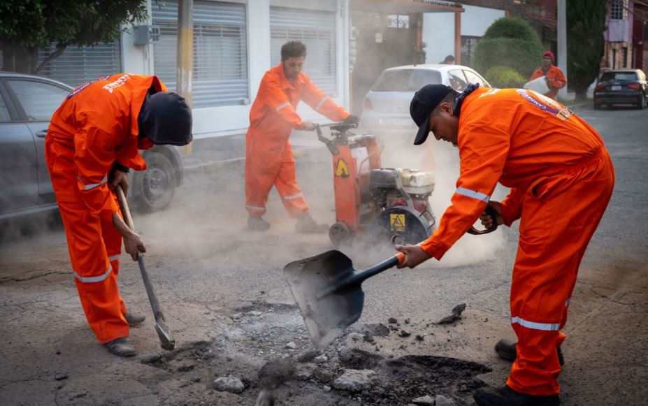 Foto: Cortesía Supervisan bacheo nocturno en Puebla con inversión histórica