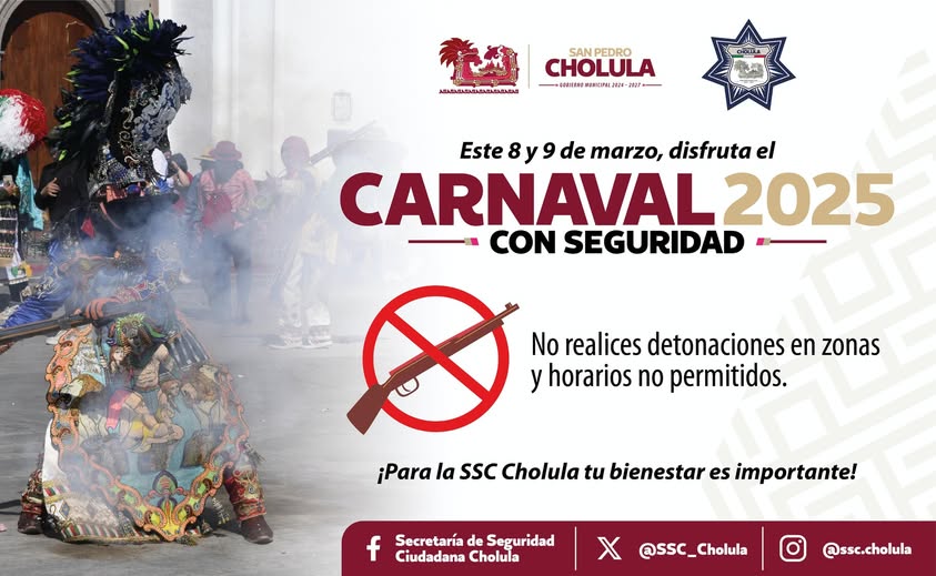 Por: Cortesía Lula Pineda Fin de semana en San Pedro Cholula: Carnaval 2025