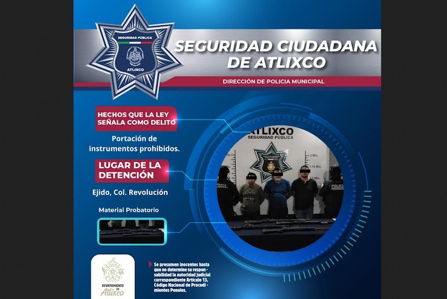 Foto: Cortesía Detienen a tres hombres armados cerca de la Presa Revolución