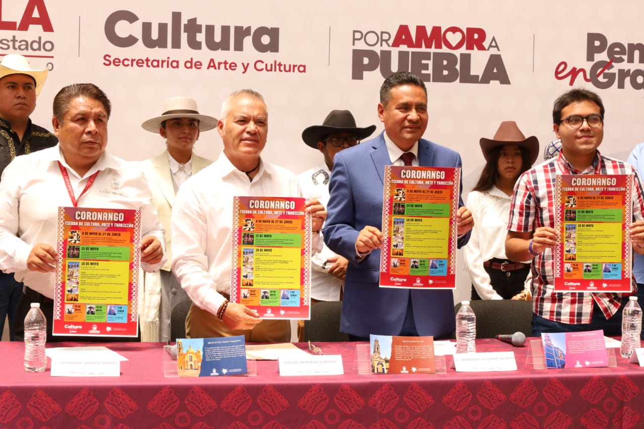 Comunicado oficial Con cartelera cultura, Armando Aguirre impulsa identidad y raíces de Coronango