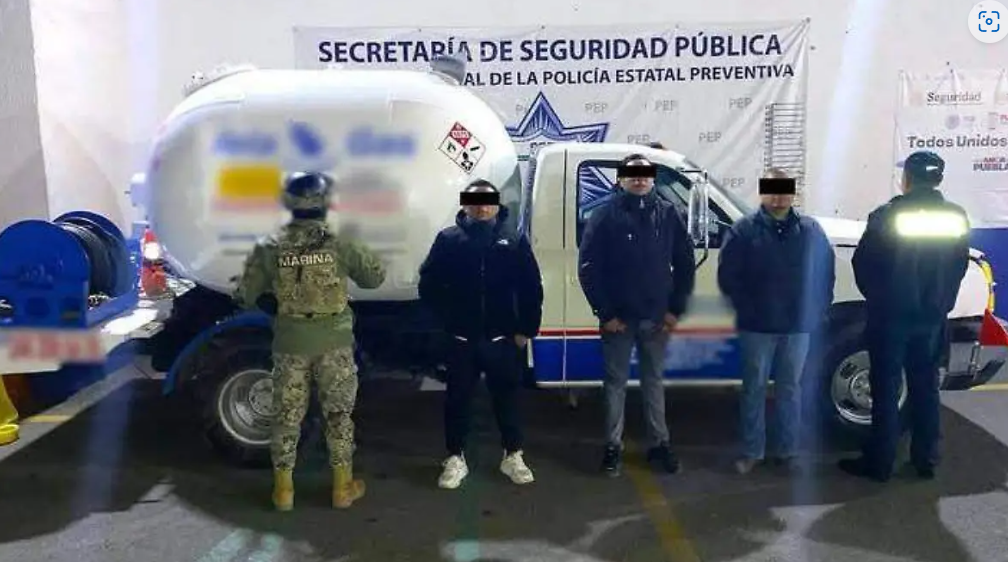 Detienen a tres tlaxcaltecas en Puebla por robo de gas LP