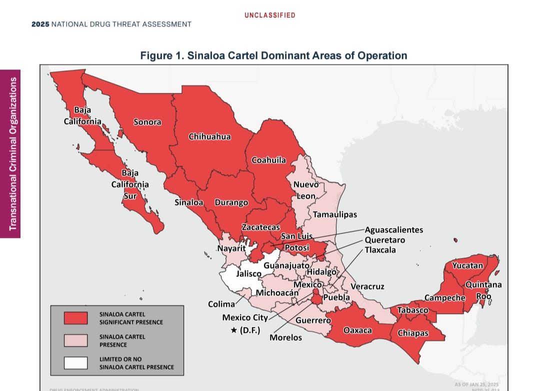 DEA revela operación de cárteles en Tlaxcala en su informe 2025