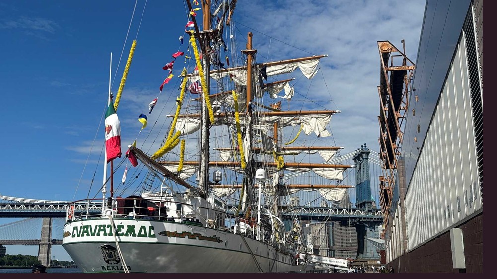 Foto: Cortesía Marina tiene hipótesis sobre accidente del Buque Cuauhtémoc en Nueva York