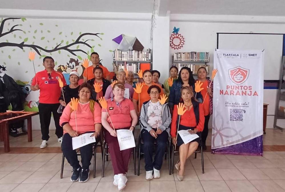 Tlaxcala amplía red de Puntos Naranja para proteger a mujeres