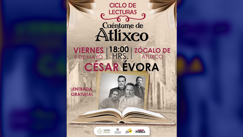 Foto: Cortesía César Évora dará voz a la historia de Atlixco en un evento único
