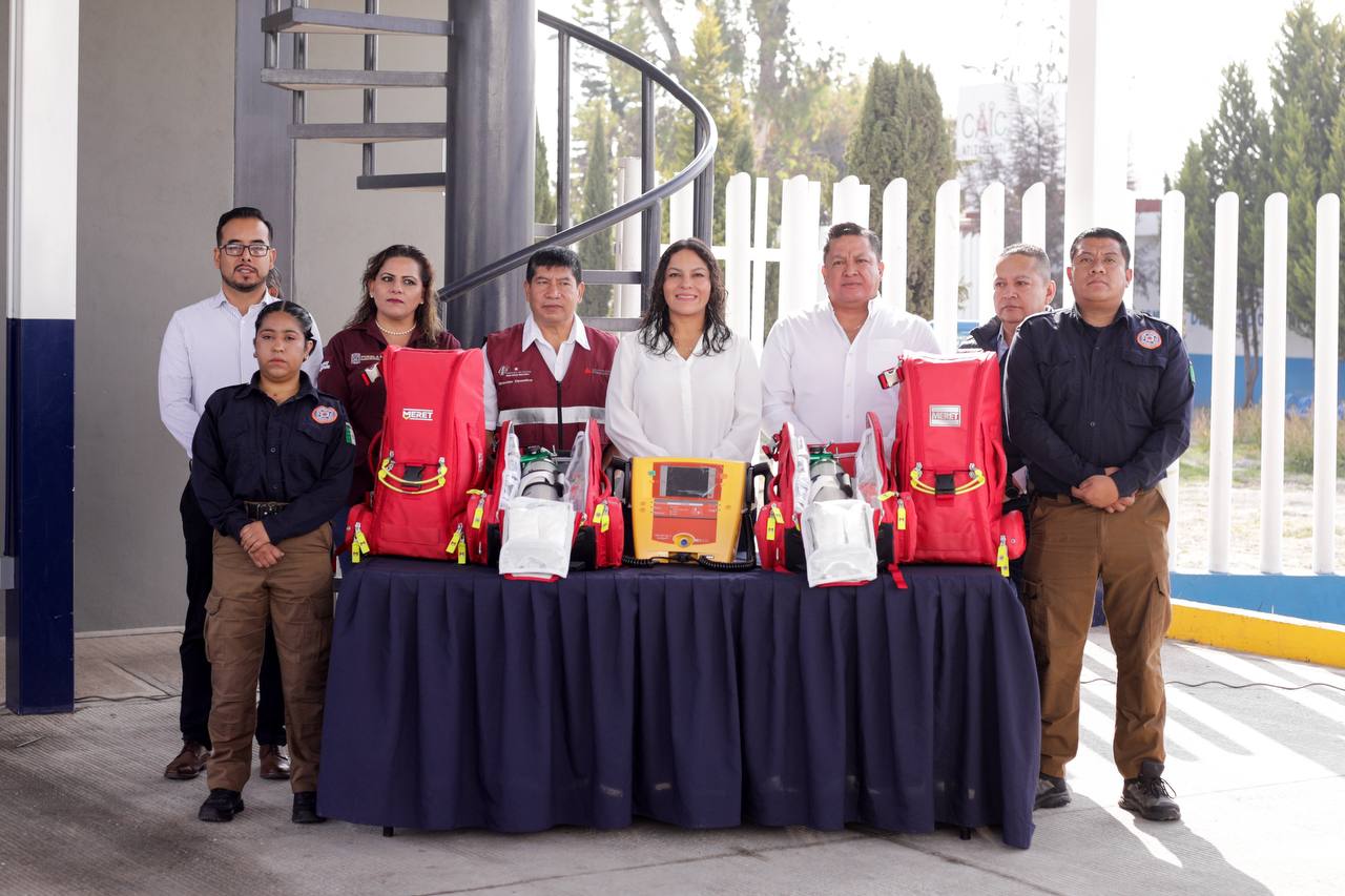 Comunicado oficial Fortalece Lupita Cuautle a cuerpos de emergencia para salvaguardar vidas en San Andrés Cholula