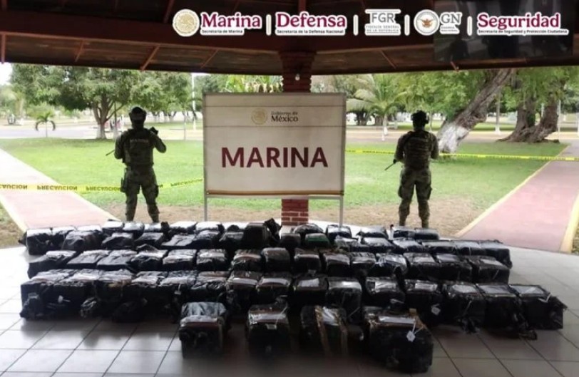 Foto: Cortesía Histórico decomiso de cocaína en el Pacífico mexicano